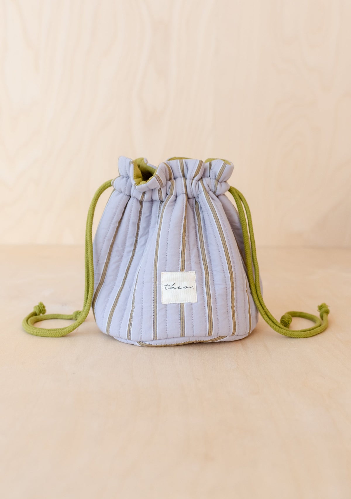 Cotton Wash Bag - Lilac Stripe