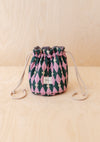 Cotton Wash Bag in Pink Harlequin