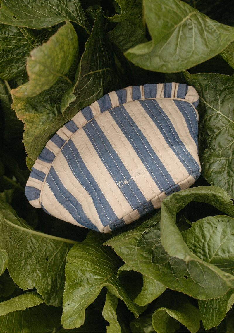 Cotton Wash Bag Navy Stripe