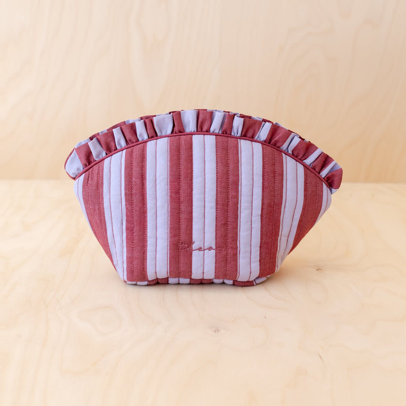Cotton Wash Bag - Lilac Stripe