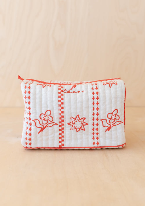 Cotton Wash Bag in Flora