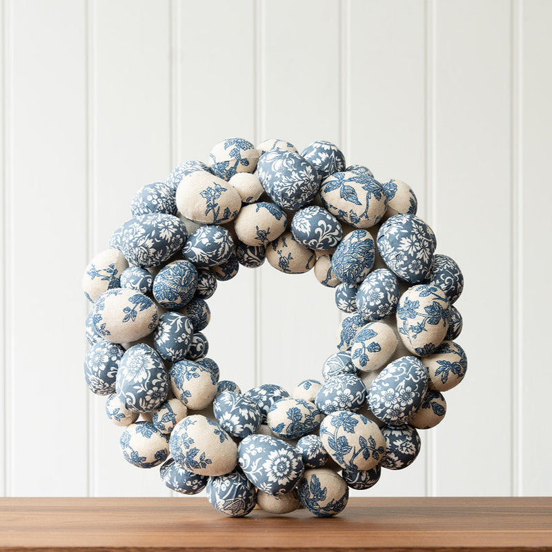 Blue & Cream Easter Wreath