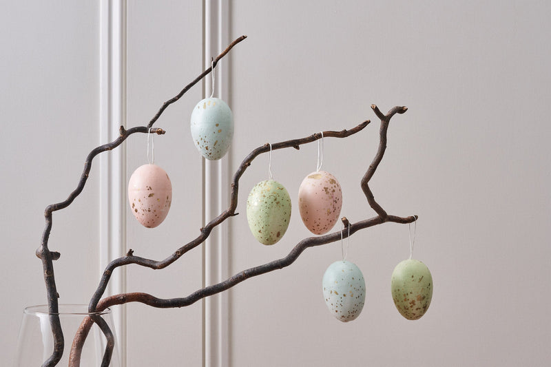 Set of 6 Hanging Easter Eggs