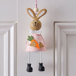 Hanging Metal Bunny with Carrot