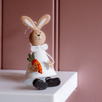 Hanging Metal Bunny with Carrot