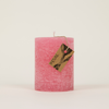 Wild Rhubarb, Fragranced Coloured Pillar Candle