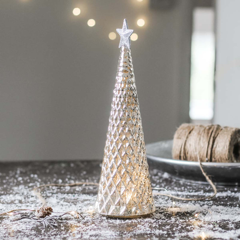 Silver LED Christmas Tree