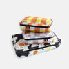 Multi Flower Check Set Of 3 Packing Cubes