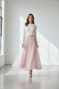 Tulle Layer Skirt in Leopard, Soft Pink or Mink