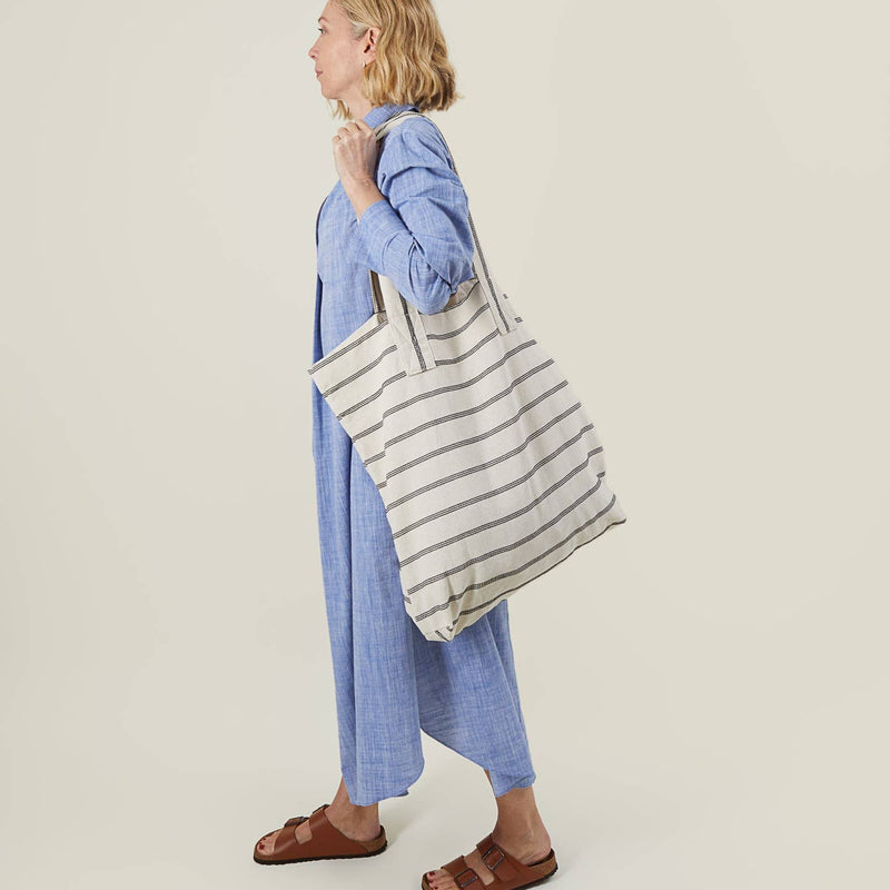 James Giant Shopper | Stitched Stripe
