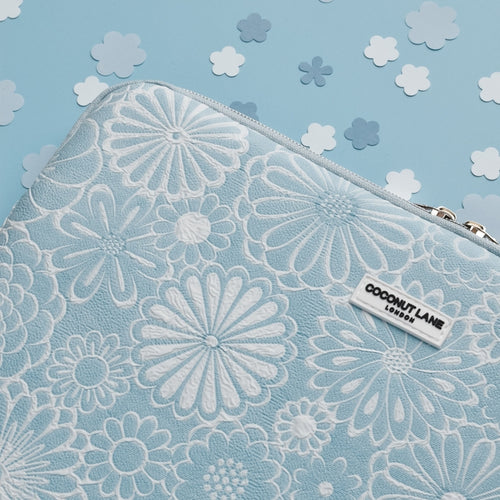 Baby Blue Flower Laptop Sleeve