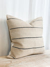 Beige & Black Stripe – Luxe Cotton Cushion Cover