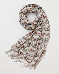 Fable A Night's Tale Woodland Heavyweight Scarf Crystal Grey