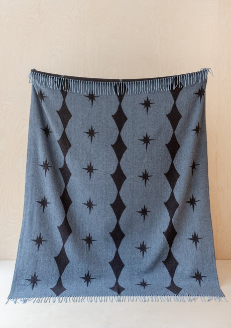 Pure Lambswool Blanket in Blue Celestial