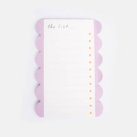Lilac Scallop Edge List Pad