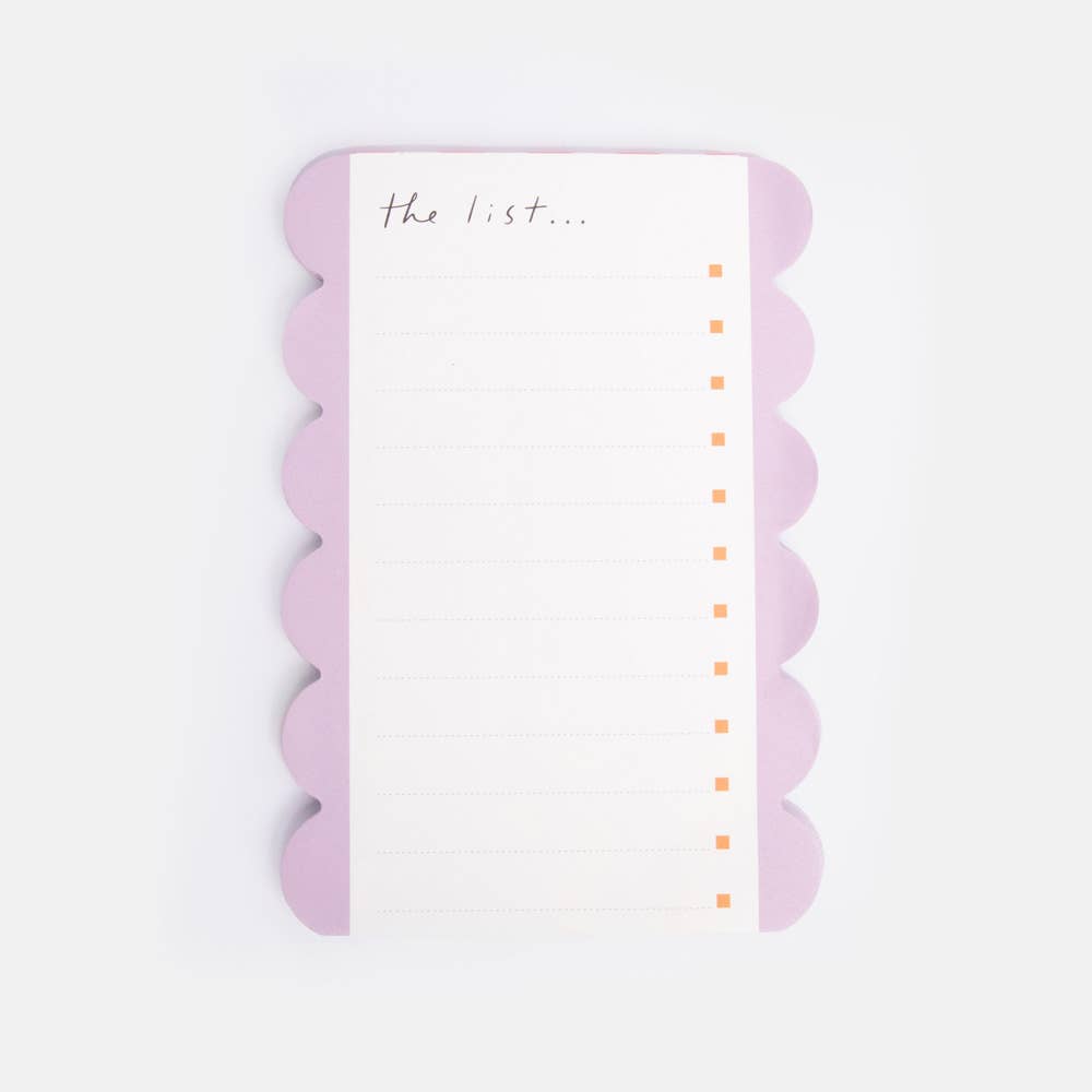 Lilac Scallop Edge List Pad