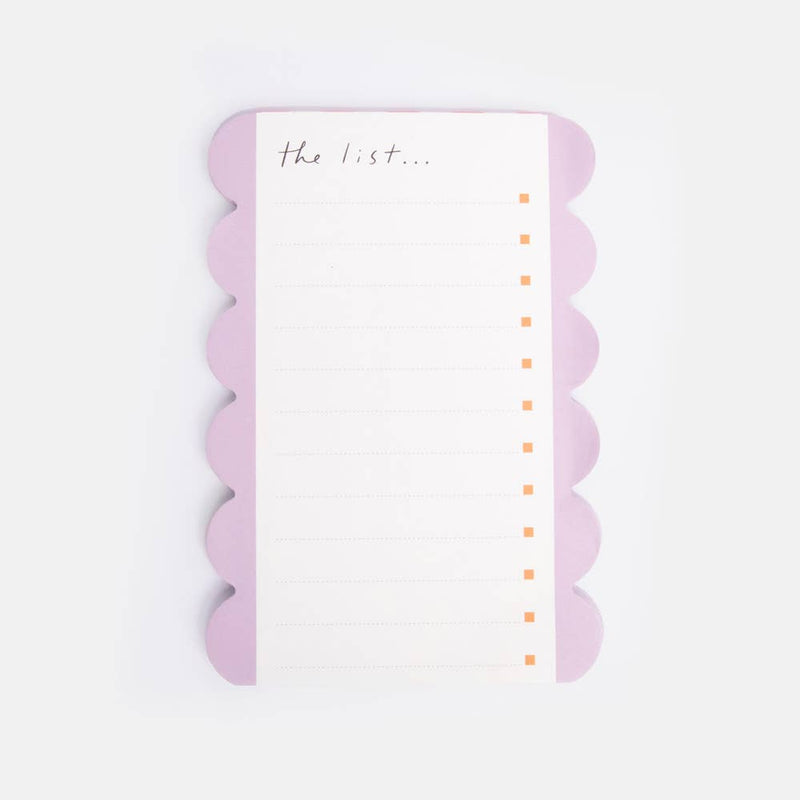 Lilac Scallop Edge List Pad