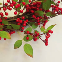 Large Luxury Natural Look Red Floristry Christmas Wreath