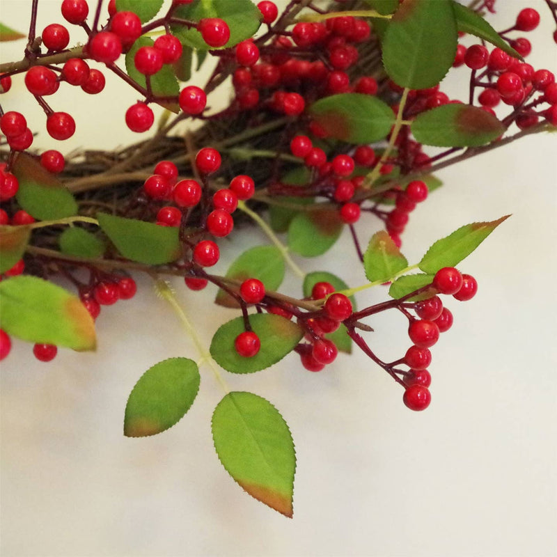 Large Luxury Natural Look Red Floristry Christmas Wreath