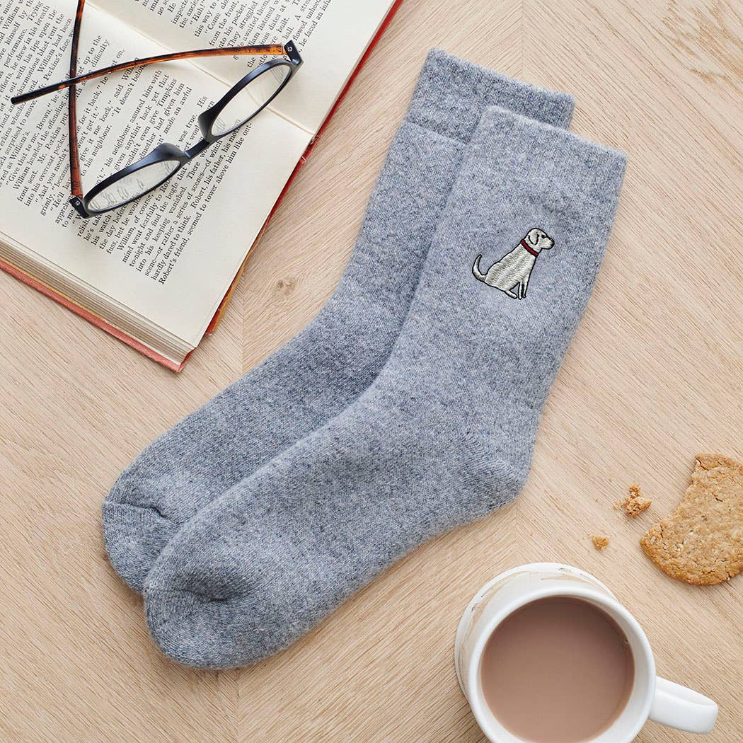 Dog Walking Socks - Yellow Labrador
