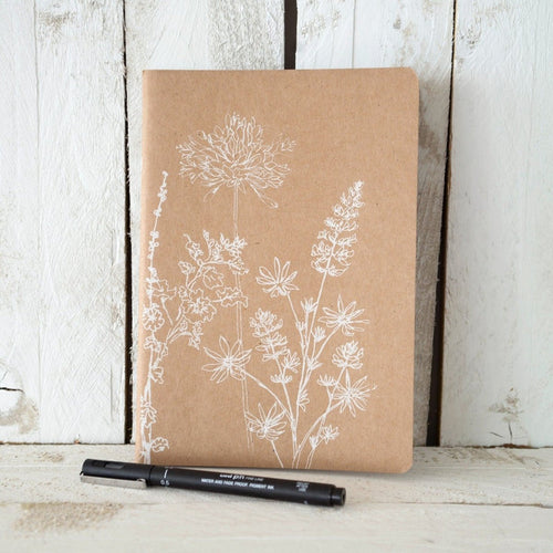 A5 Notebook in a pretty Garden Design