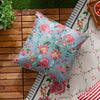 Claudia Floral Outdoor Cushion Cover - Duck Egg Blue