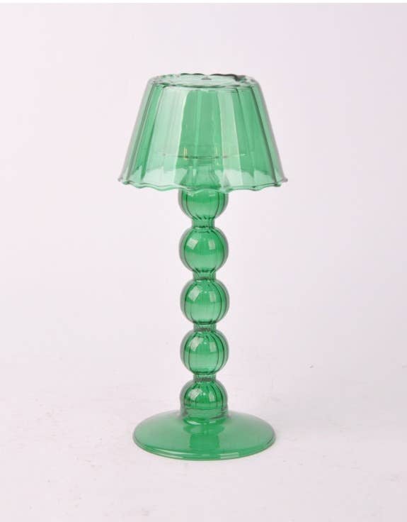 Multi Ball Lamp-Style Glass Tealight Holder in Green