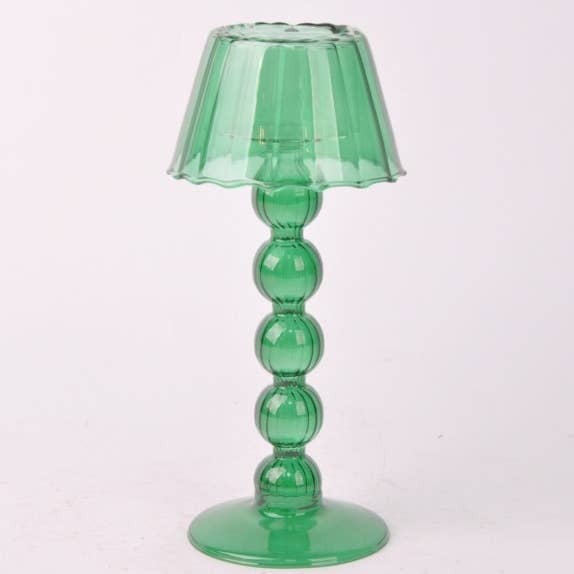 Multi Ball Lamp-Style Glass Tealight Holder in Pink or Green