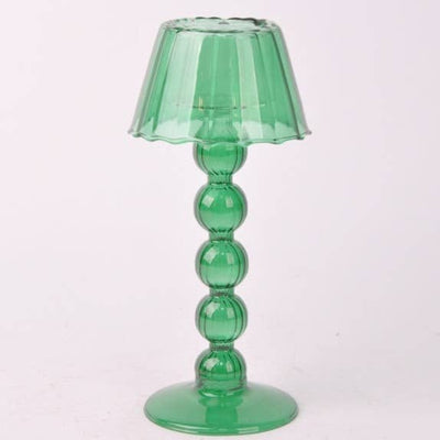Multi Ball Lamp-Style Glass Tealight Holder in Pink or Green