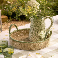 Round Green Edge Tray