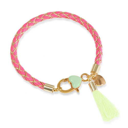 Twist of Fate Bracelet in Green or Hot Pink