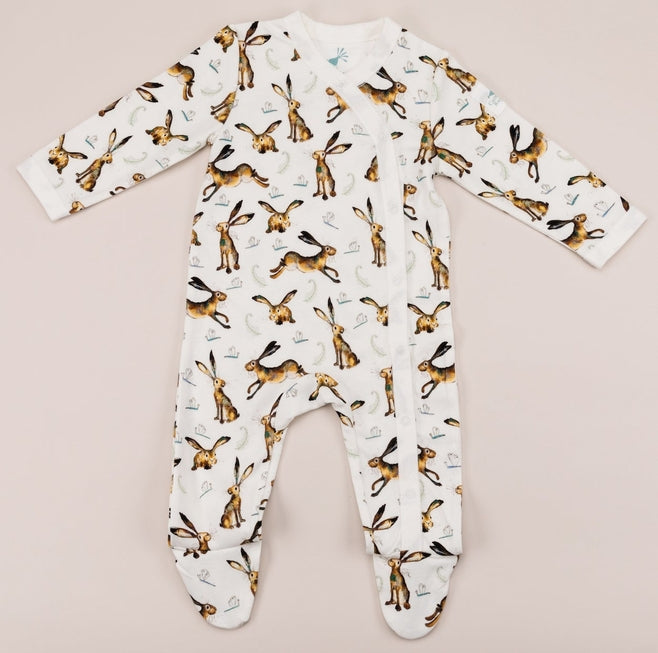 Molly Hare Print Babygrow