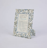 Block Printed Picture Frame (5x7) - Songbird Blue Stone