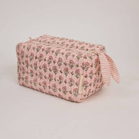 Organic Cotton Toiletry Bag - Ditsy Floral Blush