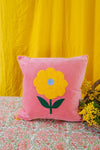Velvet Single Flower Cushion cover – in 2 colourways