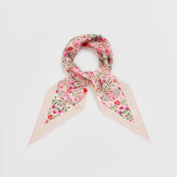 Fable England  - Floral Heart Pink Triangle Scarf