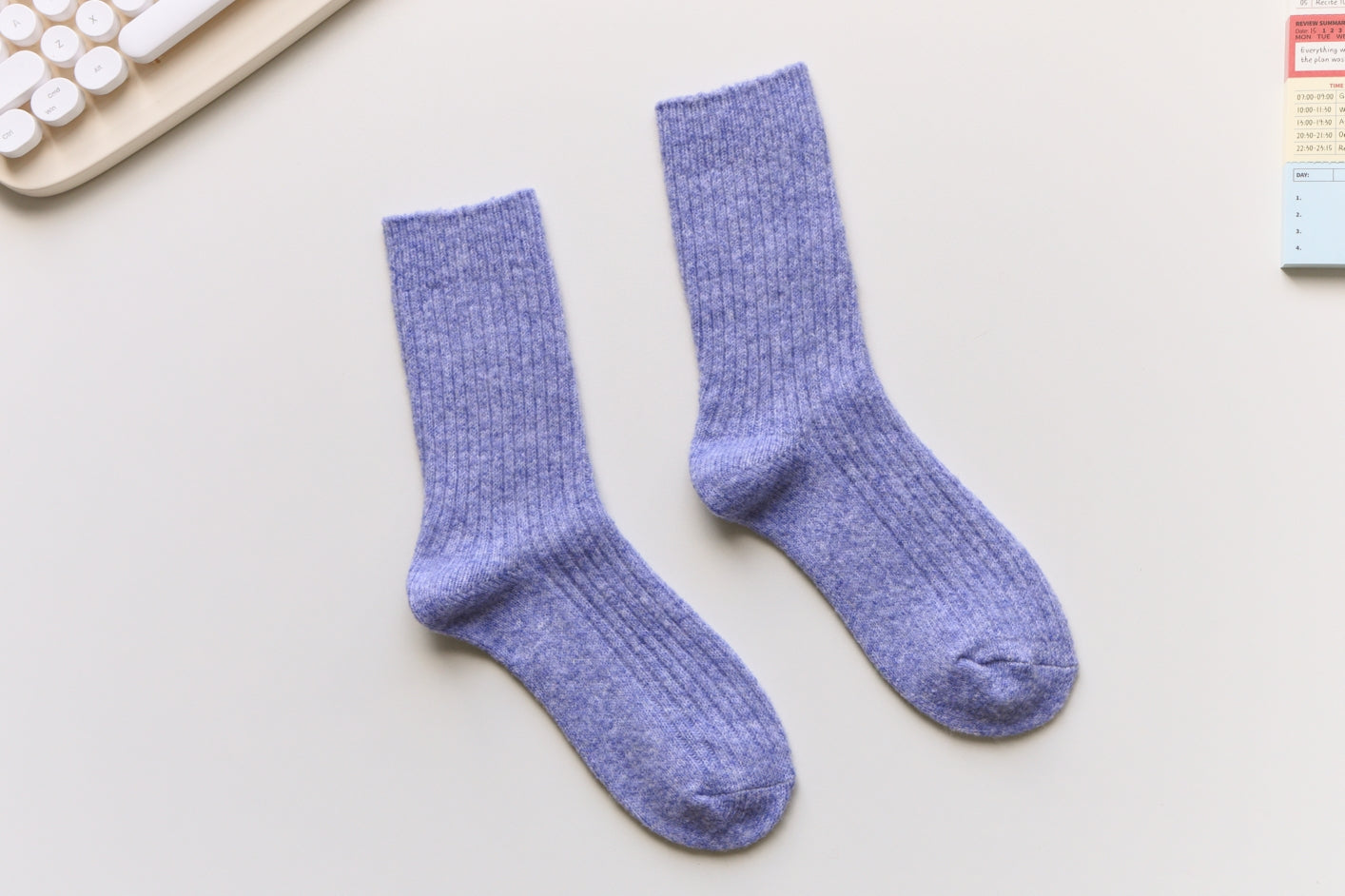 Warm Cashmere & Wool Blend Socks ~ in 4 cosy colours