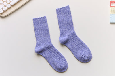 Warm Cashmere & Wool Blend Socks ~ in 4 cosy colours