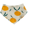 Organic Cotton Baby Dribble Bib in Cream “Clementine" Print