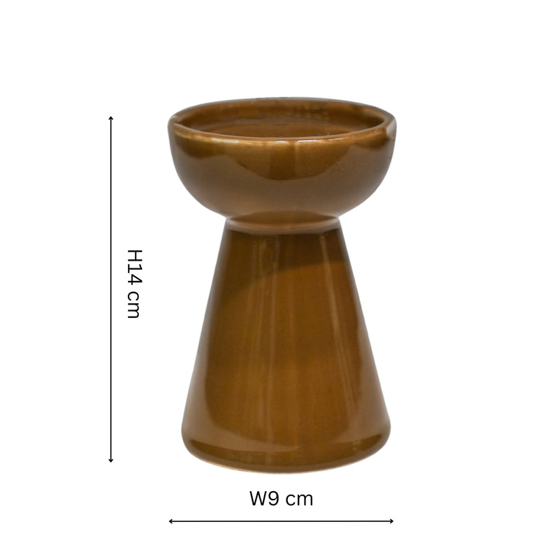 Bowen Pillar Candle Holder ~ in Linen, Fawn or Moss