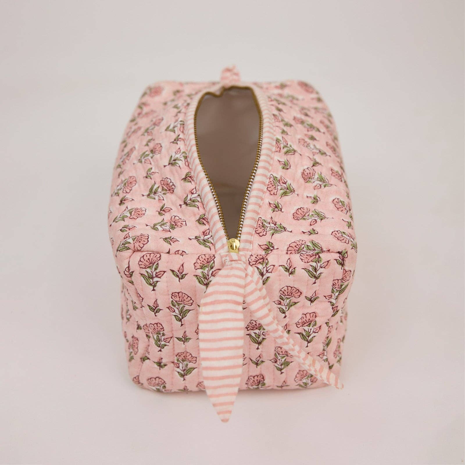 Organic Cotton Toiletry Bag - Ditsy Floral Blush