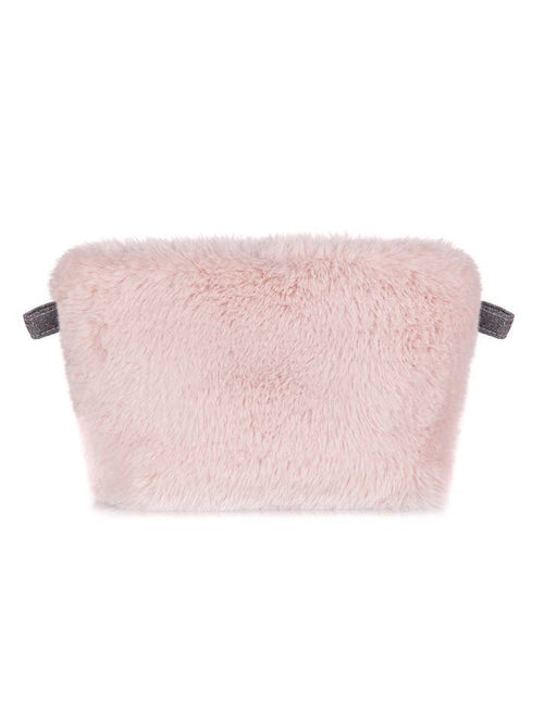 Luxury Faux Fur Make Up Bag ~ Blossom