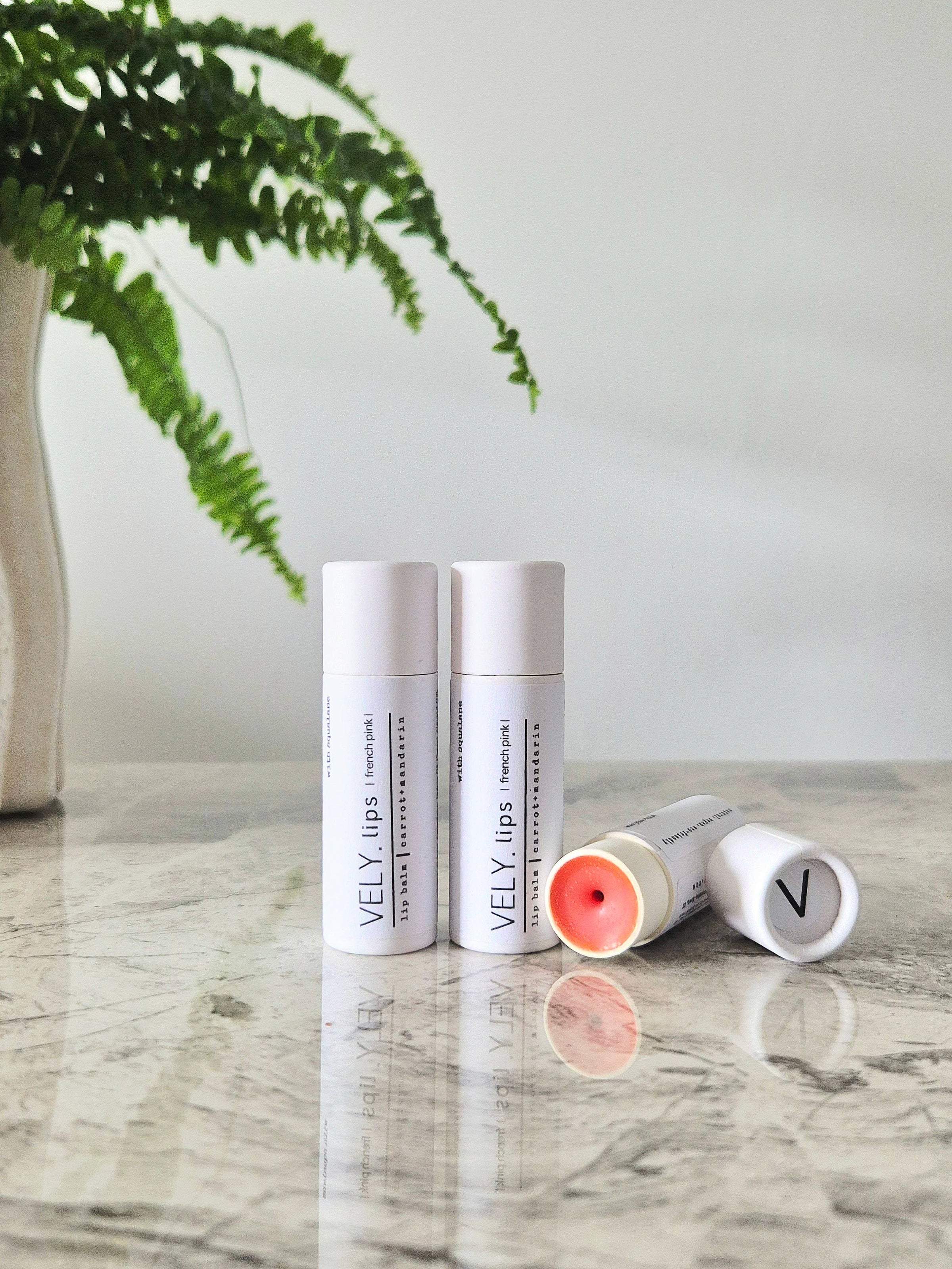 Natural Vegan Tinted Lip Balm "French Pink" With Squalane