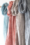 Hand Loomed Linen Scarf ~ in 4 fresh colourways