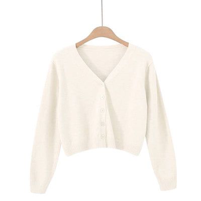 V Neck Cardigan in Cream or Stone