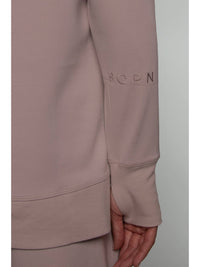 Supersoft Longline Sweatshirt in Taupe