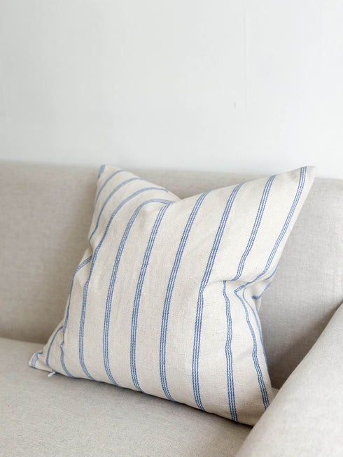 Coastal Blue Stripe Cushion Cover