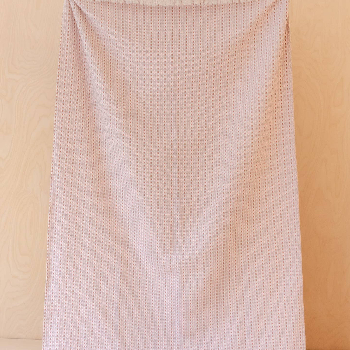 Cotton Throw in Pink Geometric
