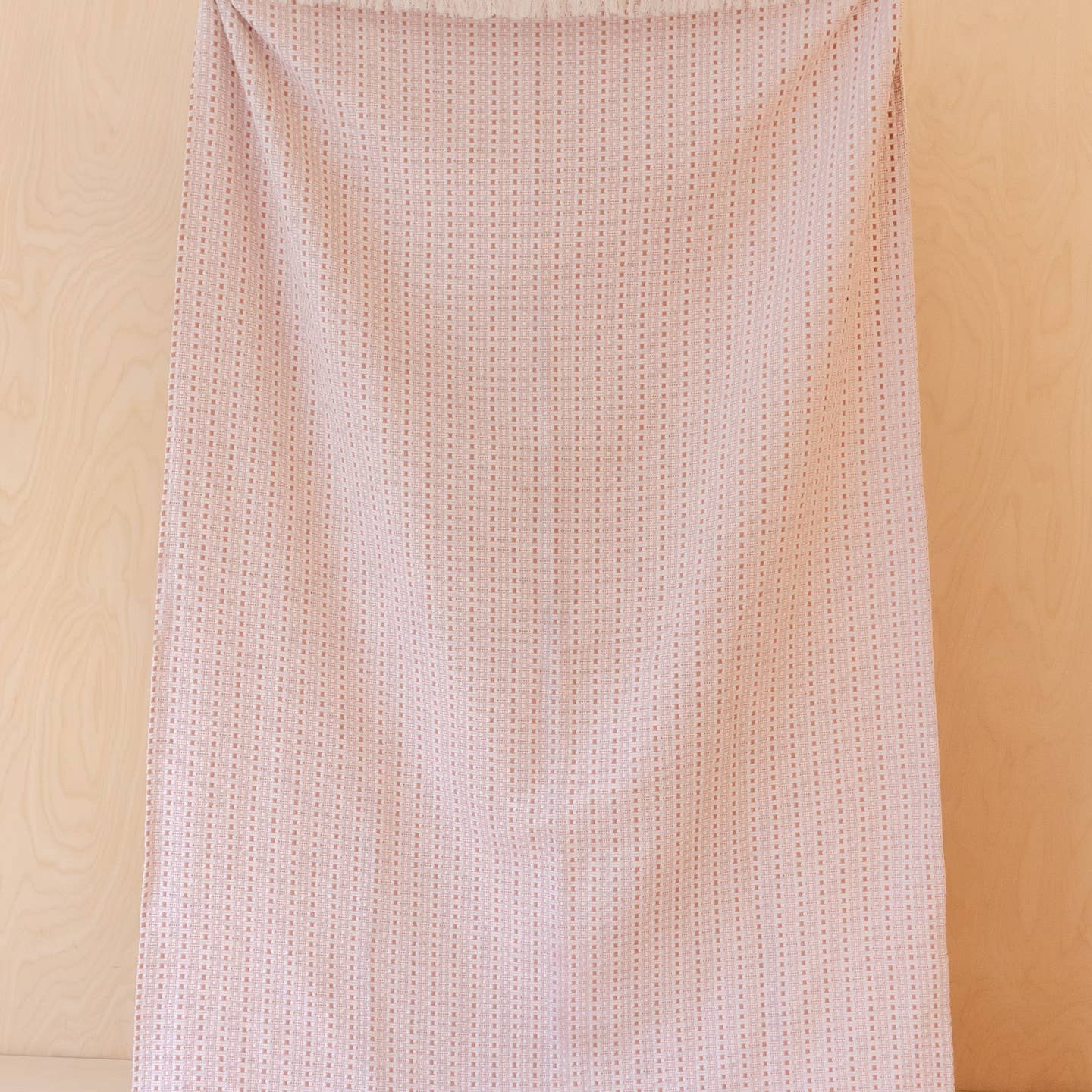 Cotton Throw in Pink Geometric