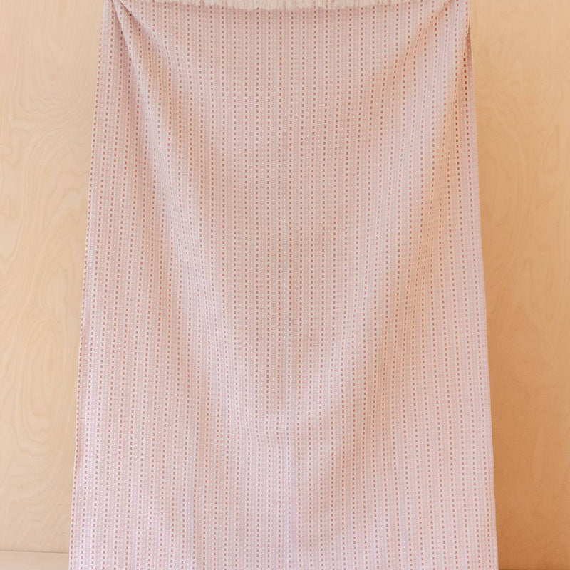Cotton Throw in Pink Geometric